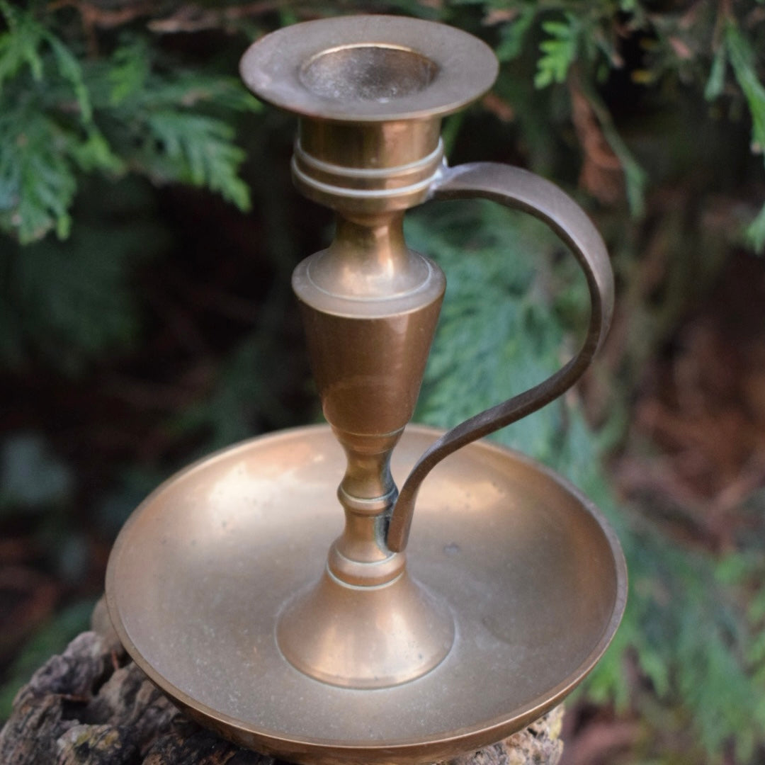 Vintage Brass Candle Stick Holder