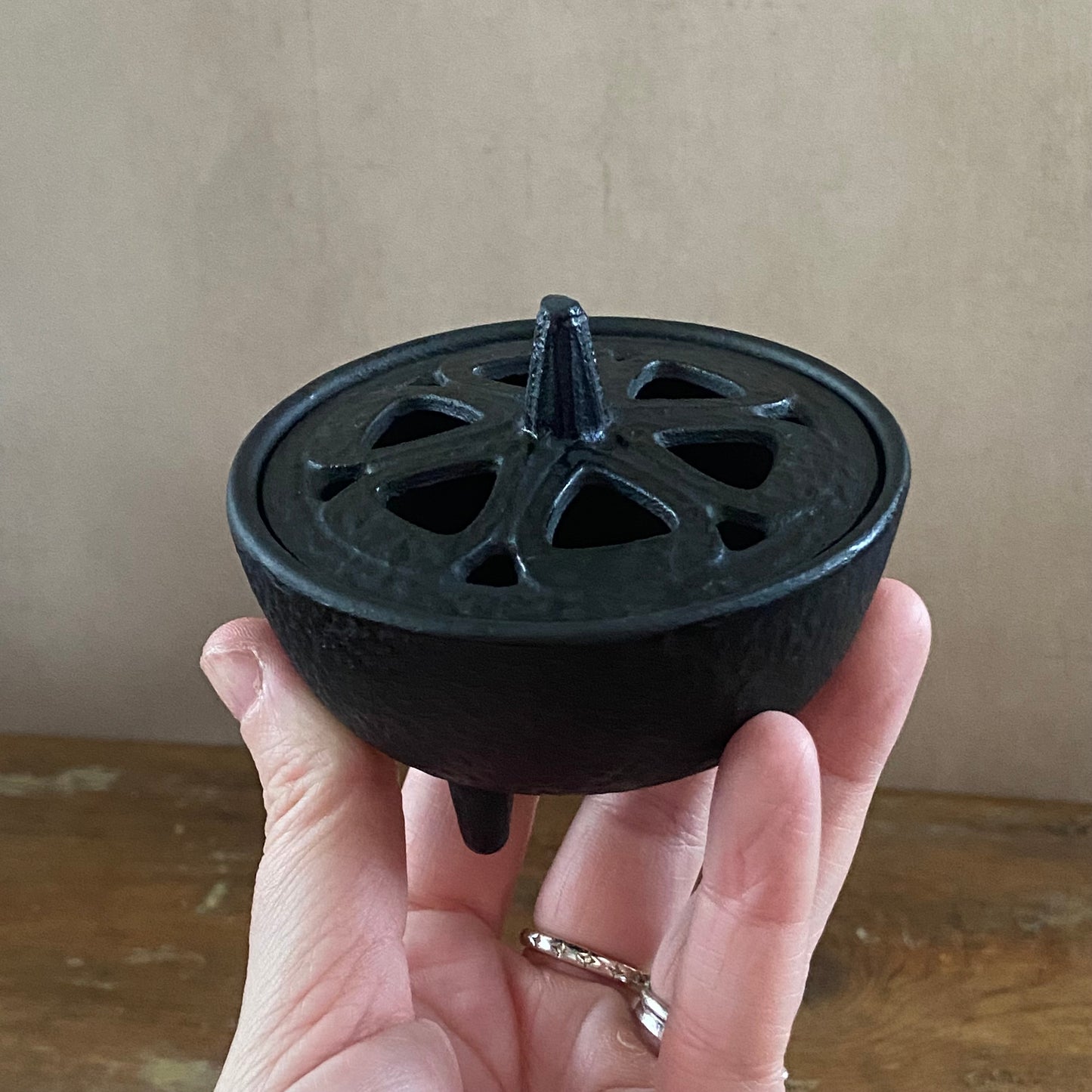 Cast iron incense bowl