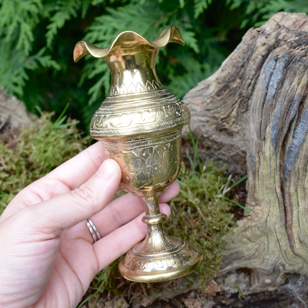 Vintage Brass Bud Vase