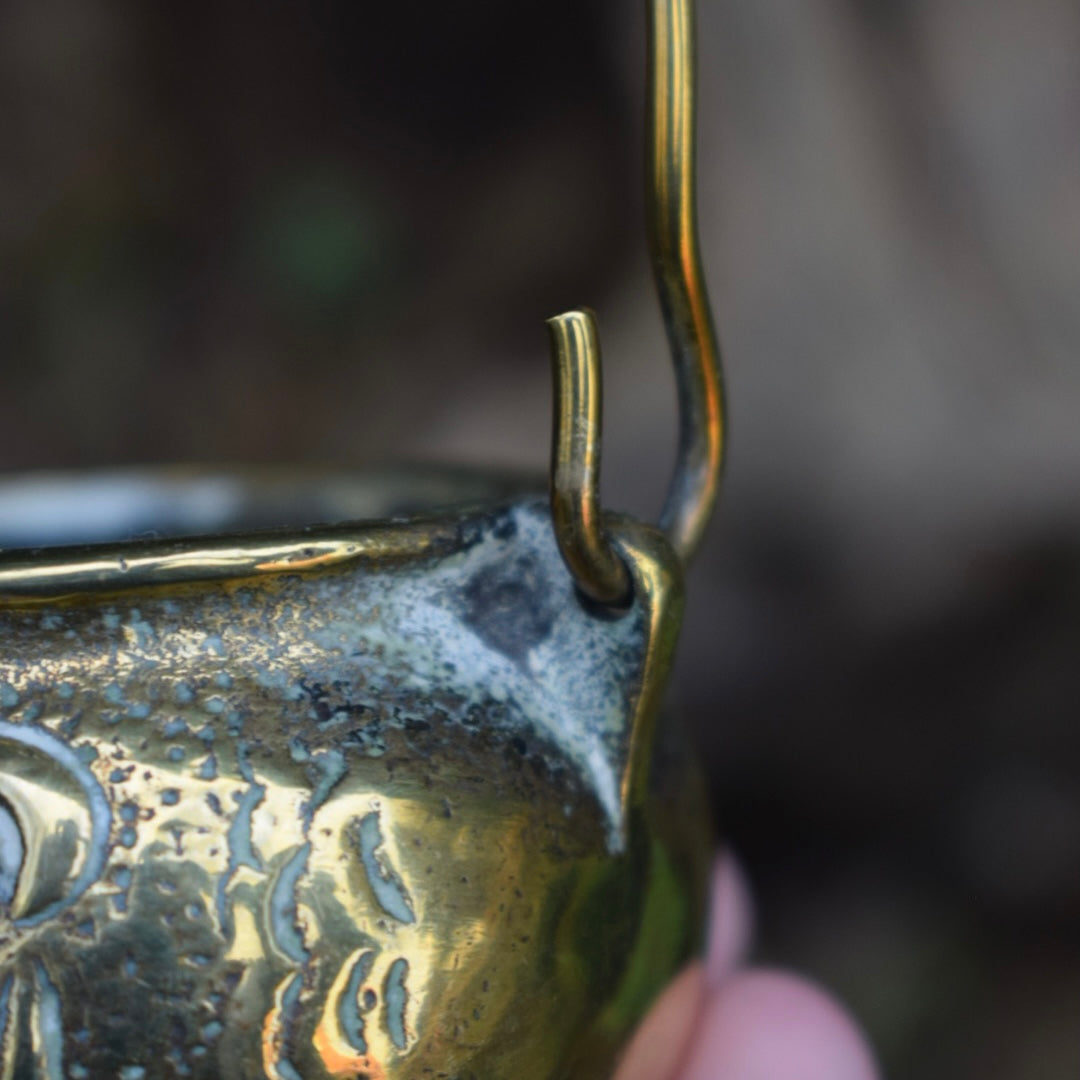 Vintage Brass Mini Witches Cauldron