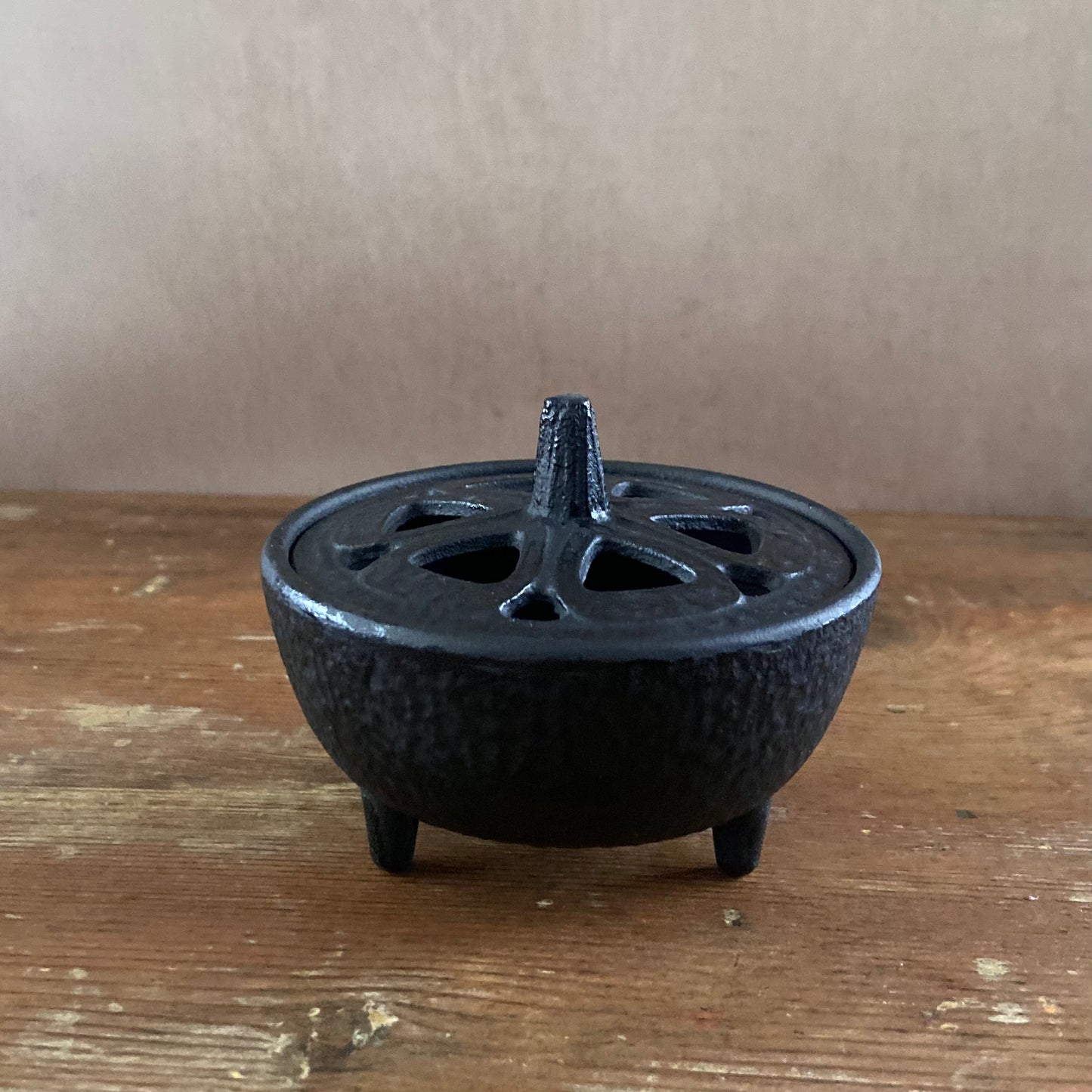 Cast iron incense bowl