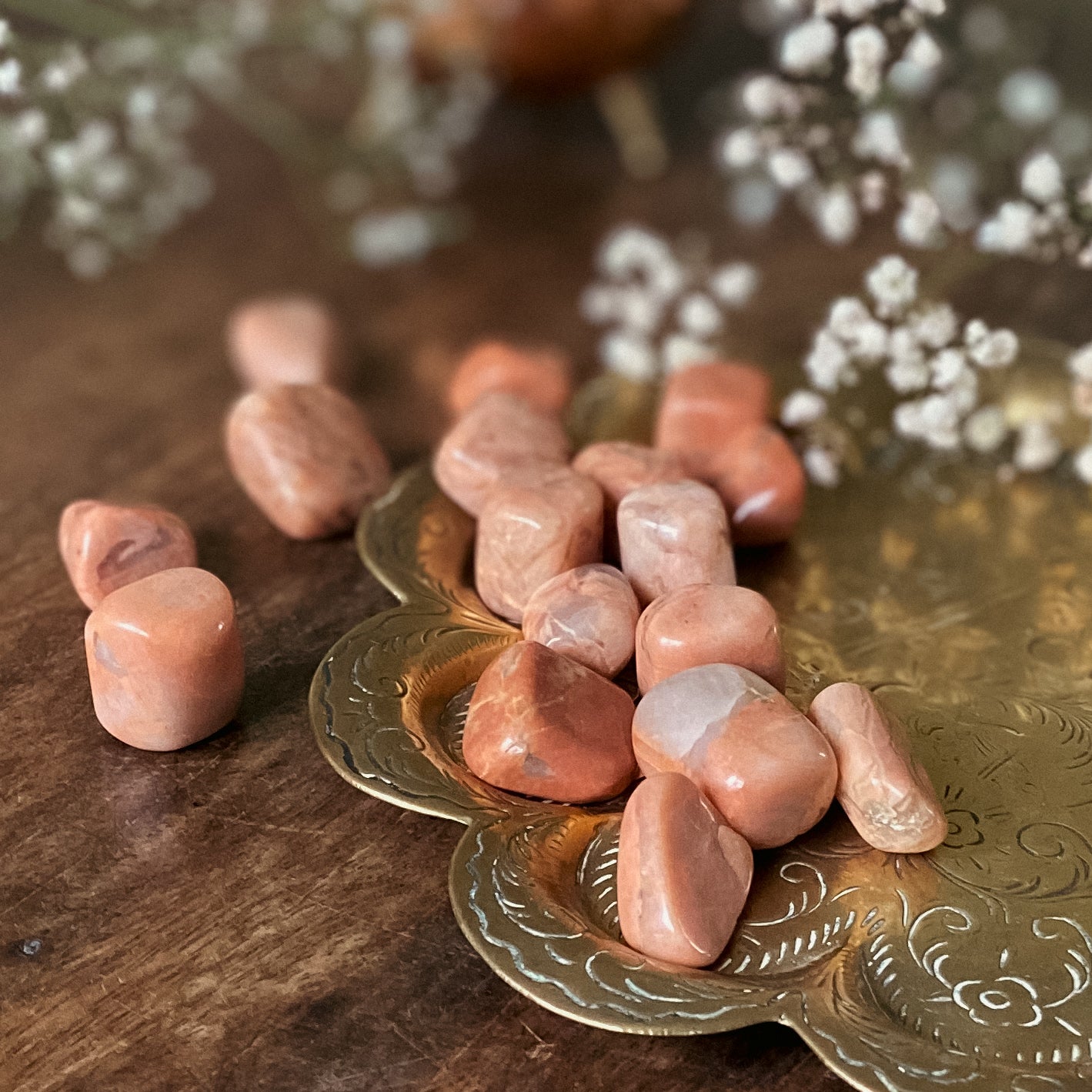 Peach Moonstone Tumblestone