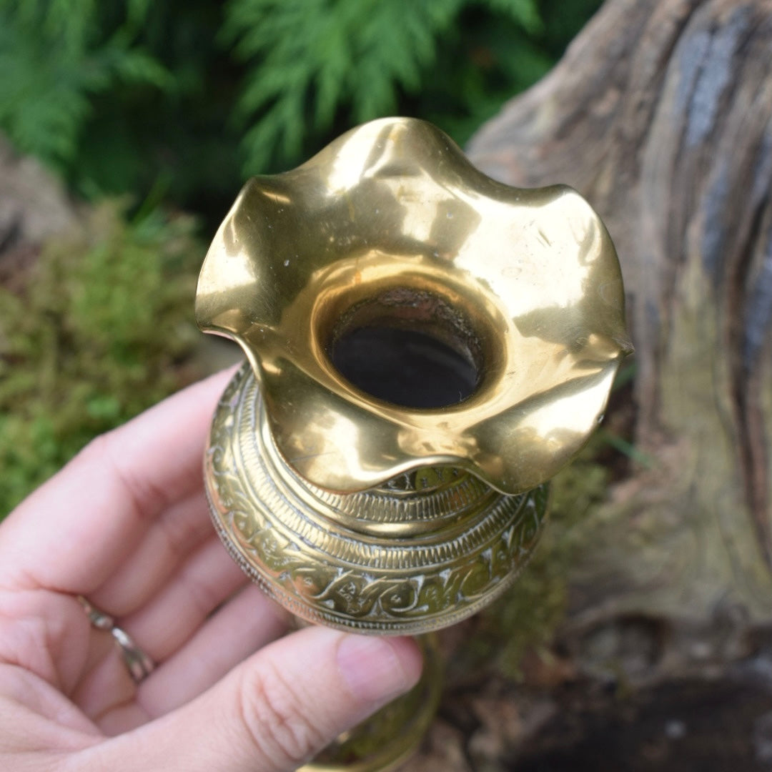 Vintage Brass Bud Vase