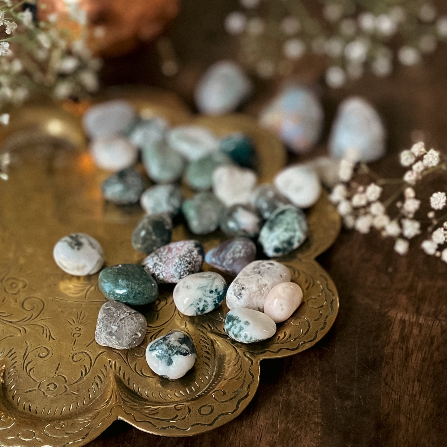 Moss Agate Tumblestone