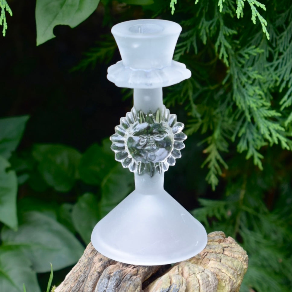 Vintage Sun Glass Candlestick Holder