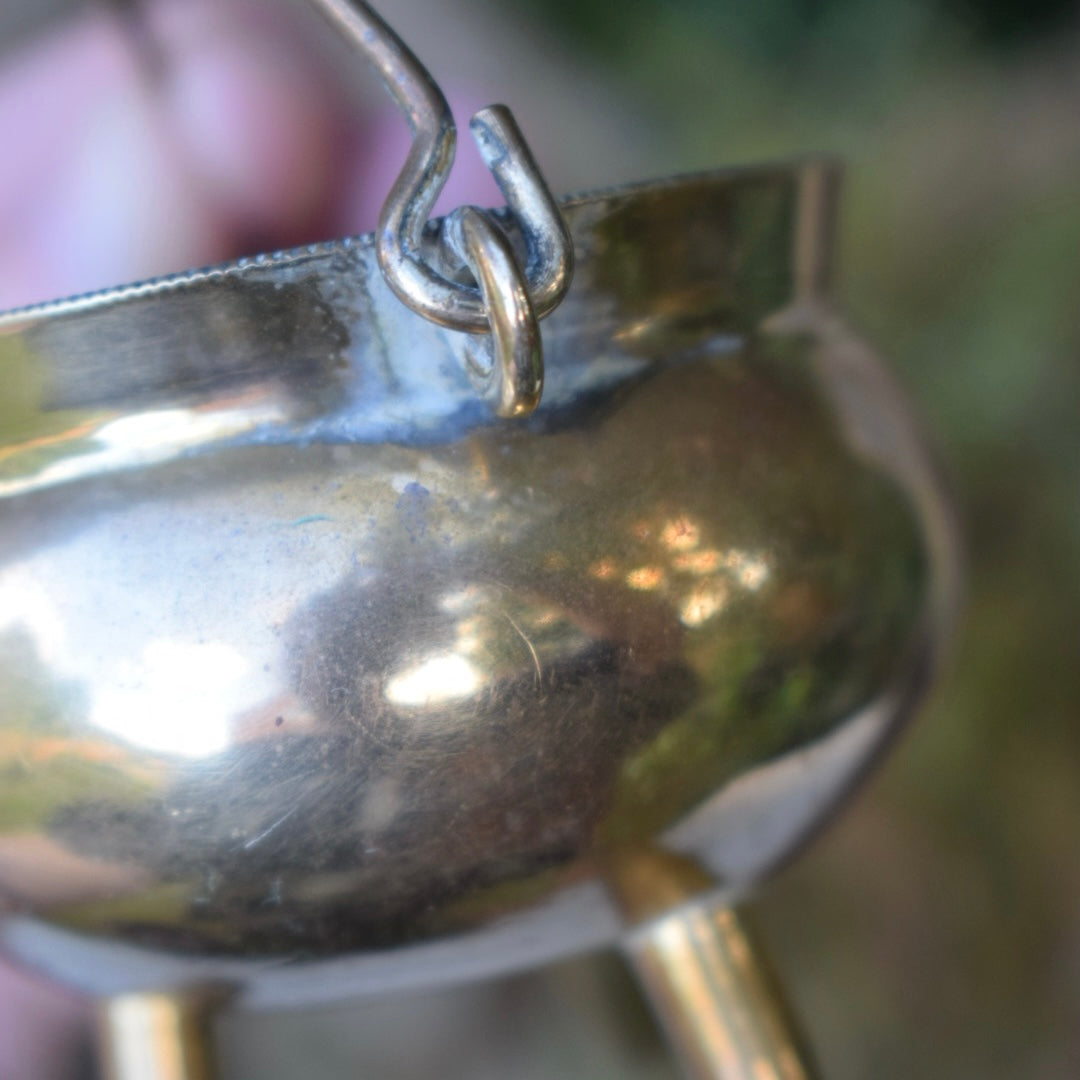 Mini Vintage Brass Cauldron
