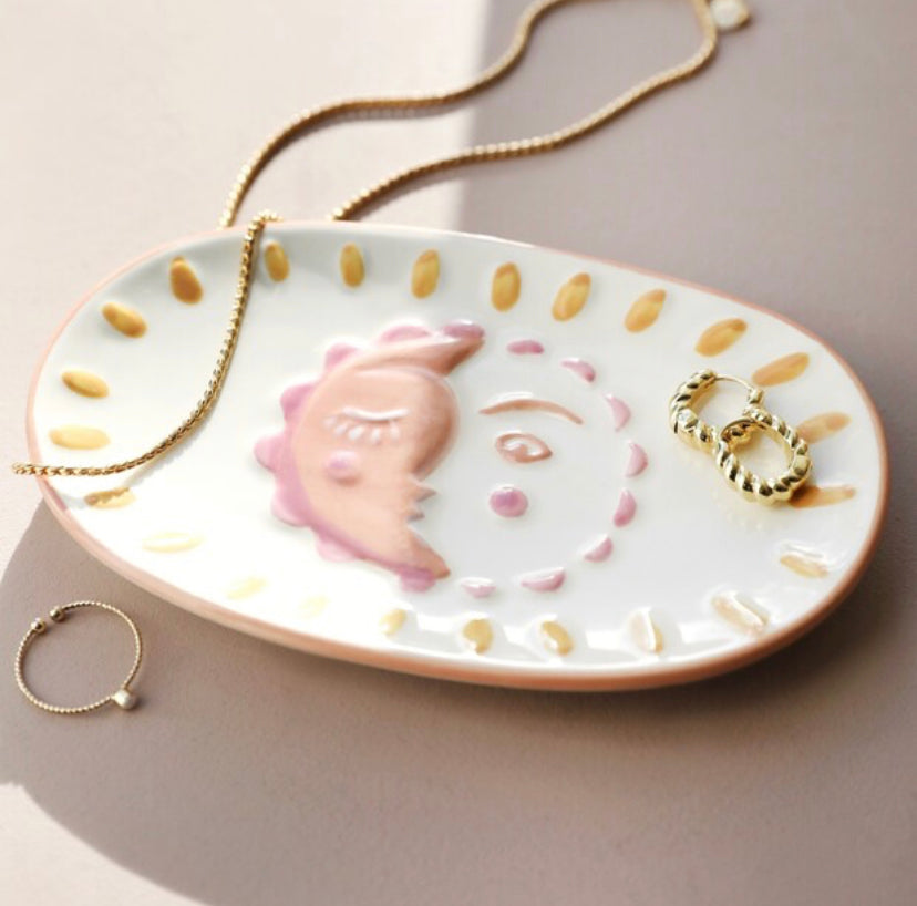 Sun & Moon Face Trinket Dish
