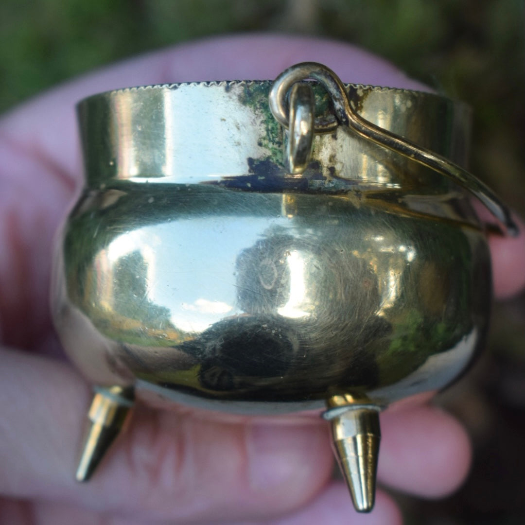 Mini Vintage Brass Cauldron