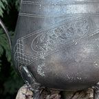 Vintage Pewter Cauldron Pot