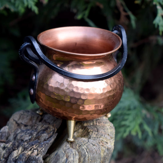Small Vintage Copper Cauldron