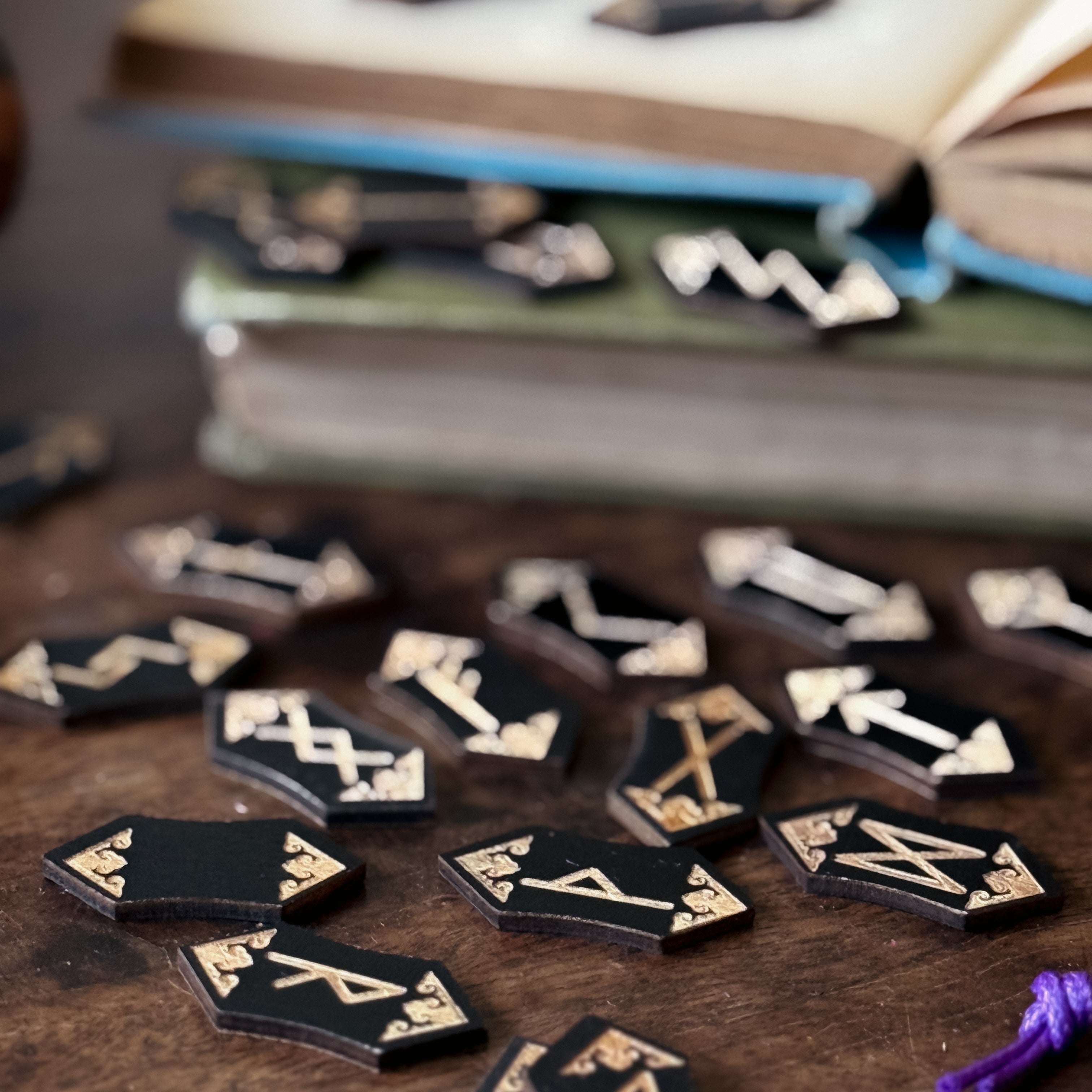 Carved Wooden Rune Set