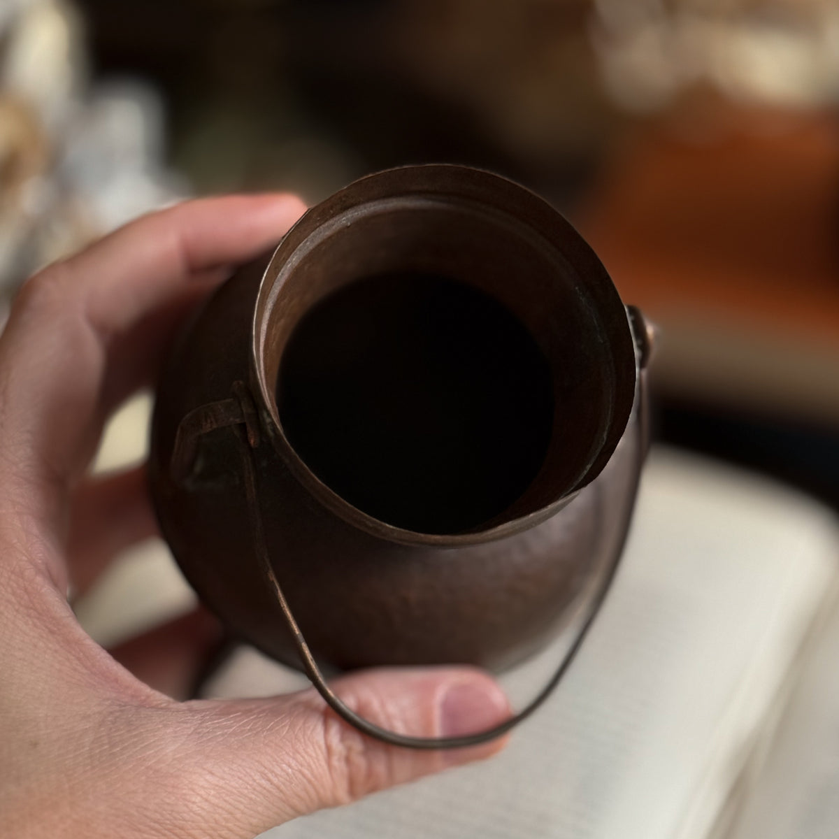 Vintage Small Copper Cauldron