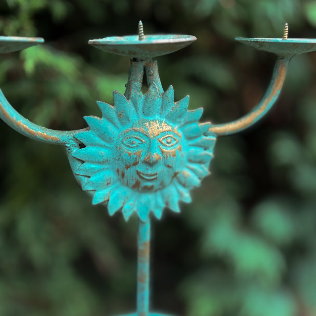 Vintage Sun Candle Stick Holder