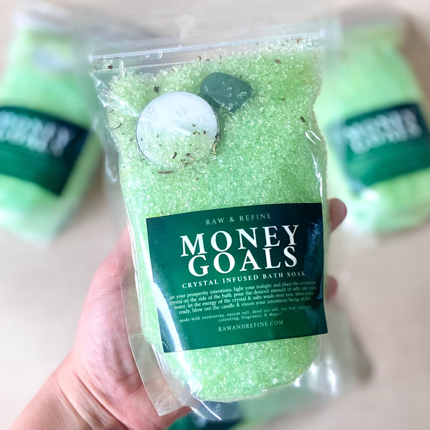 Money Goals Crystal Infused Bath Ritual