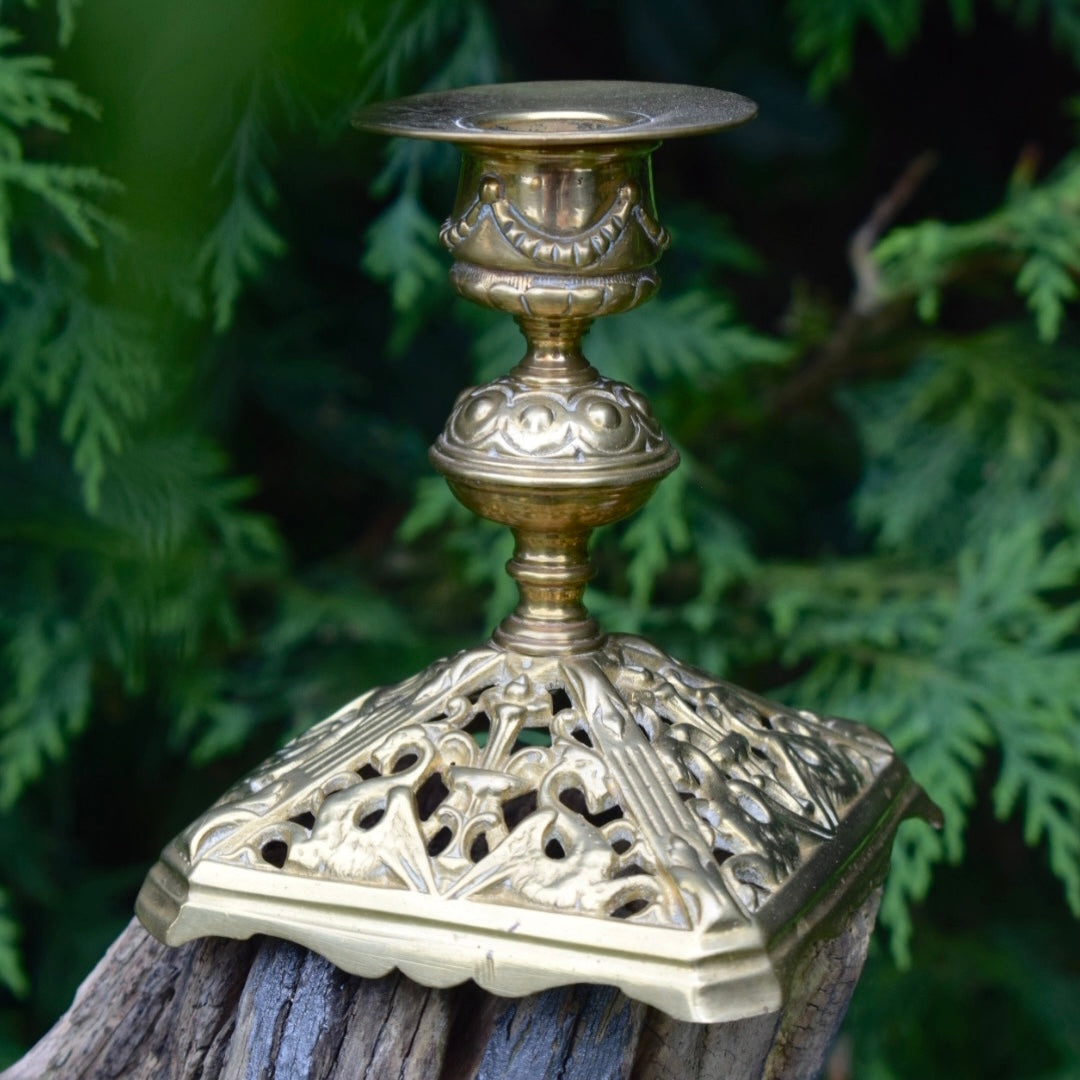 Vintage Brass Candlestick Holder