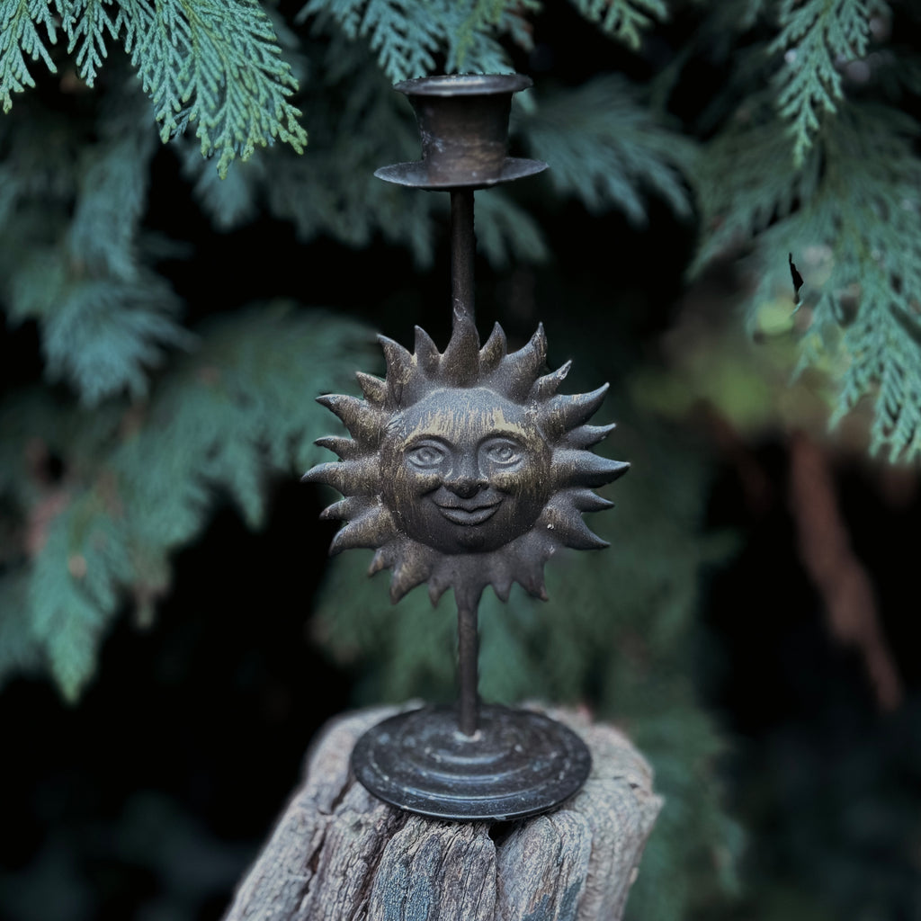 Vintage Sun Candle Holder