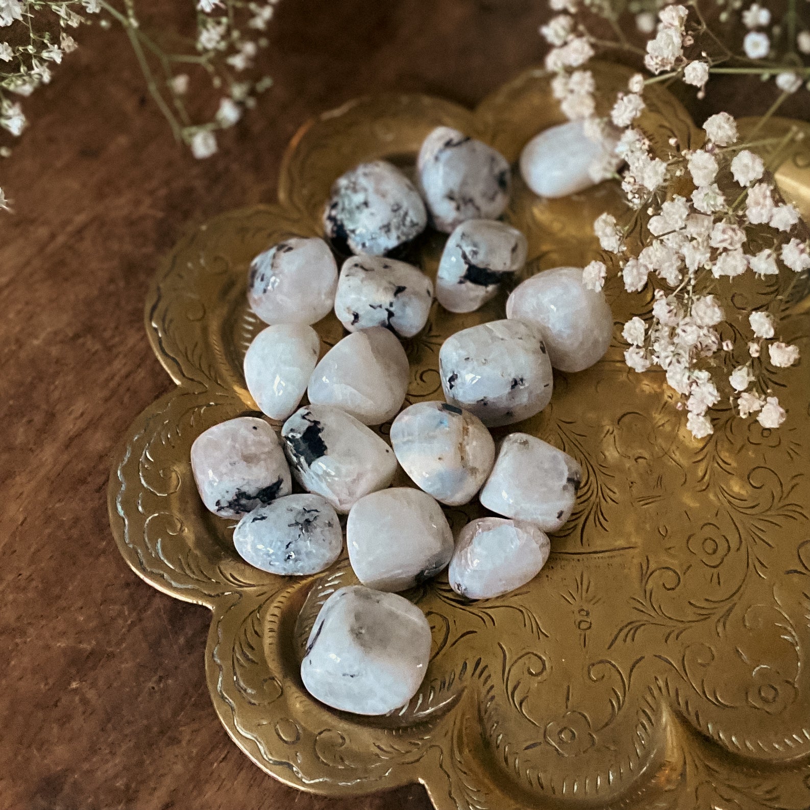 Rainbow Moonstone Tumblestone