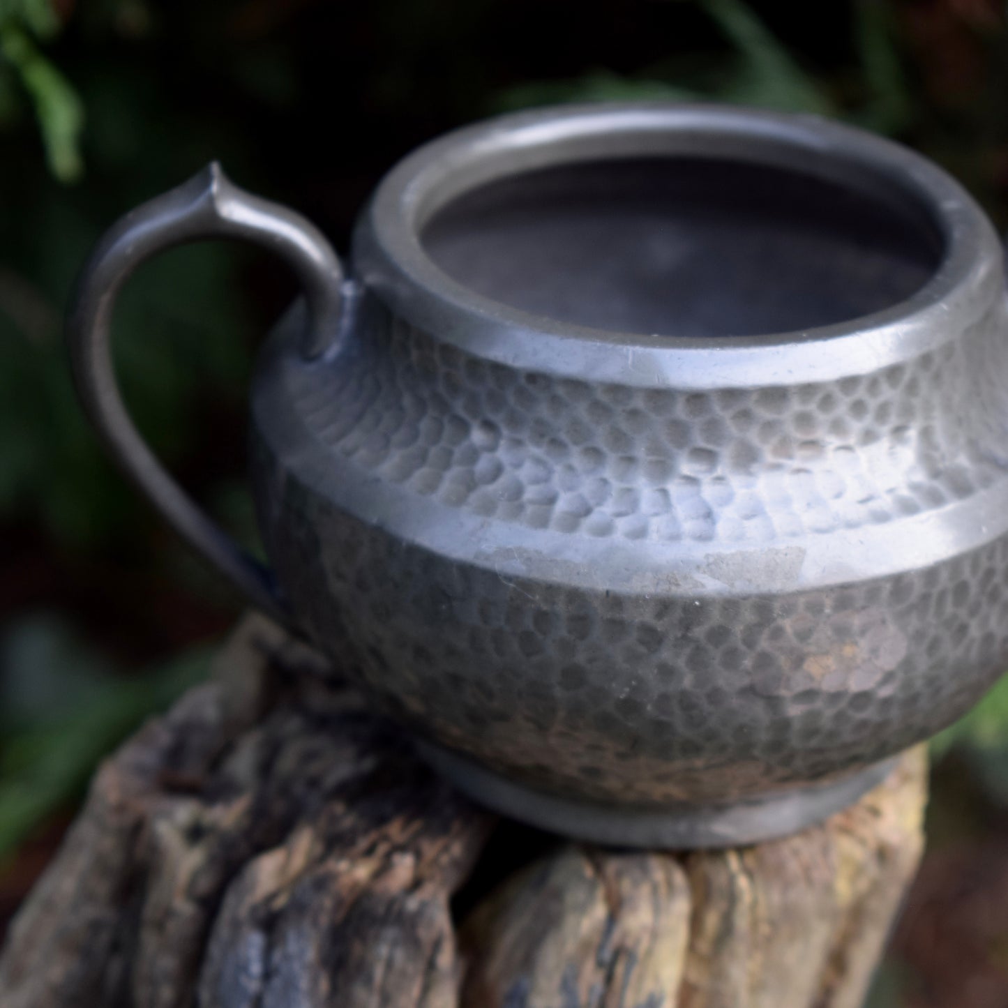Vintage Small Pewter Cauldron