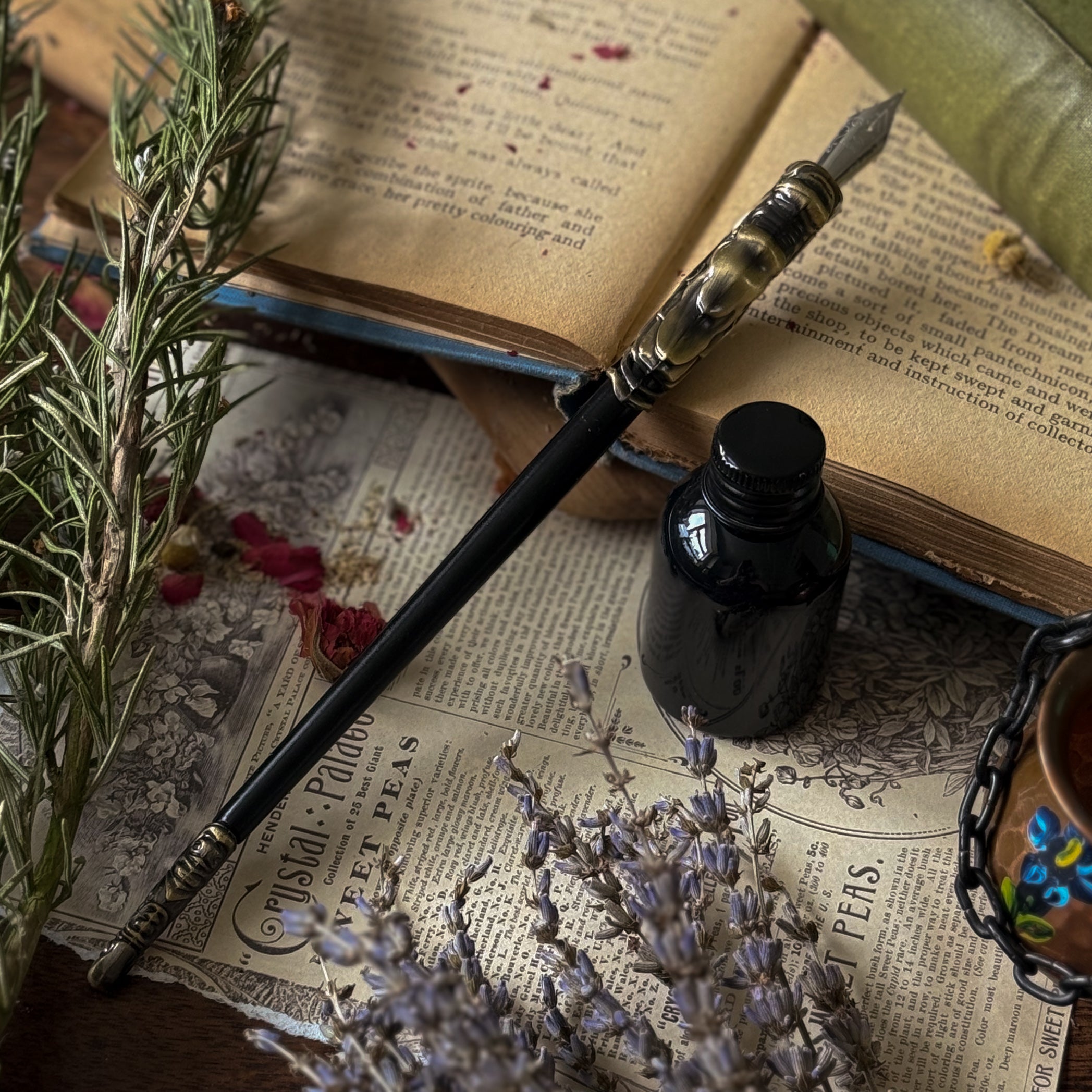 Ornate calligraphy Pen With Ink