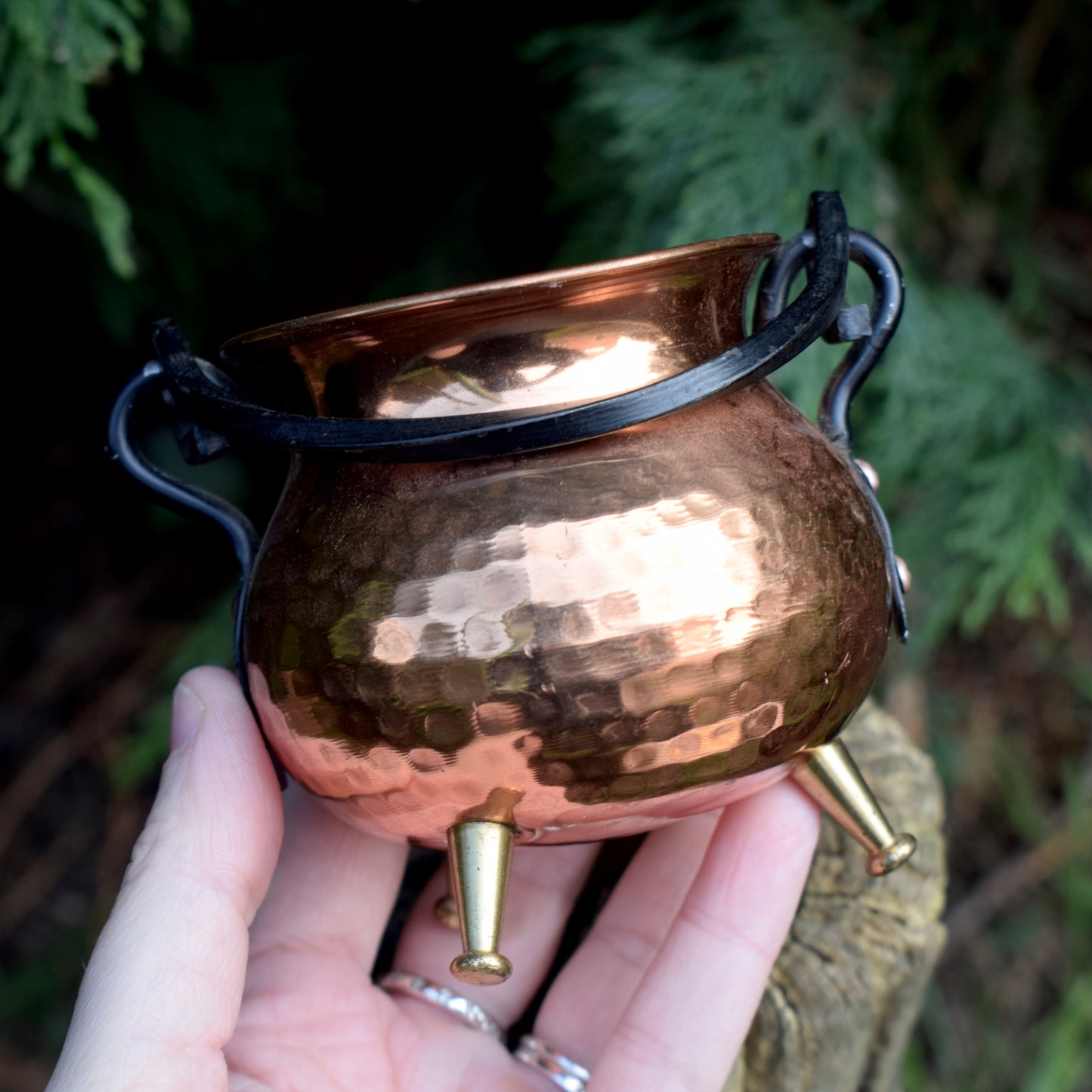 Small Vintage Copper Cauldron
