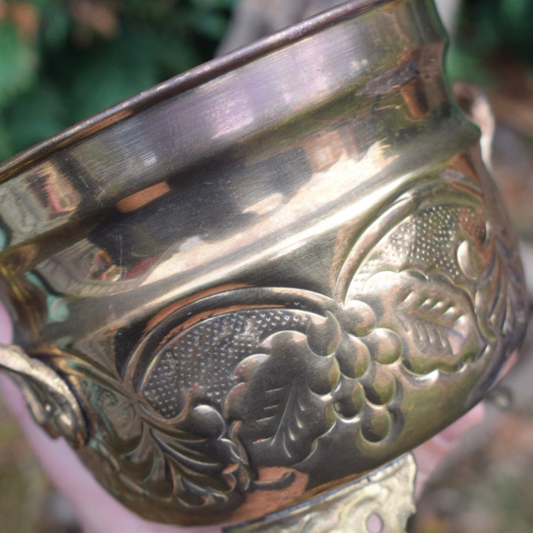 Vintage Medium Brass Cauldron