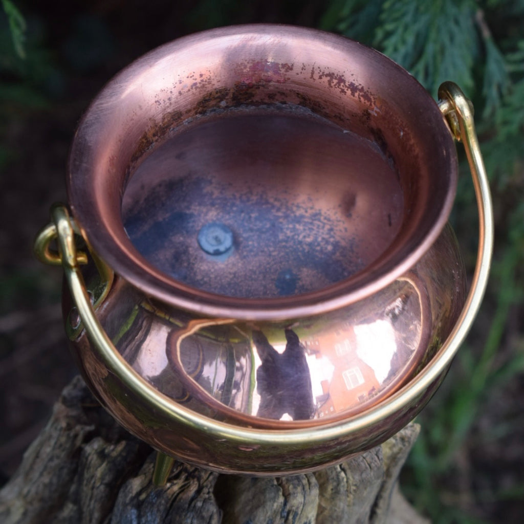 Vintage Medium Copper Cauldron