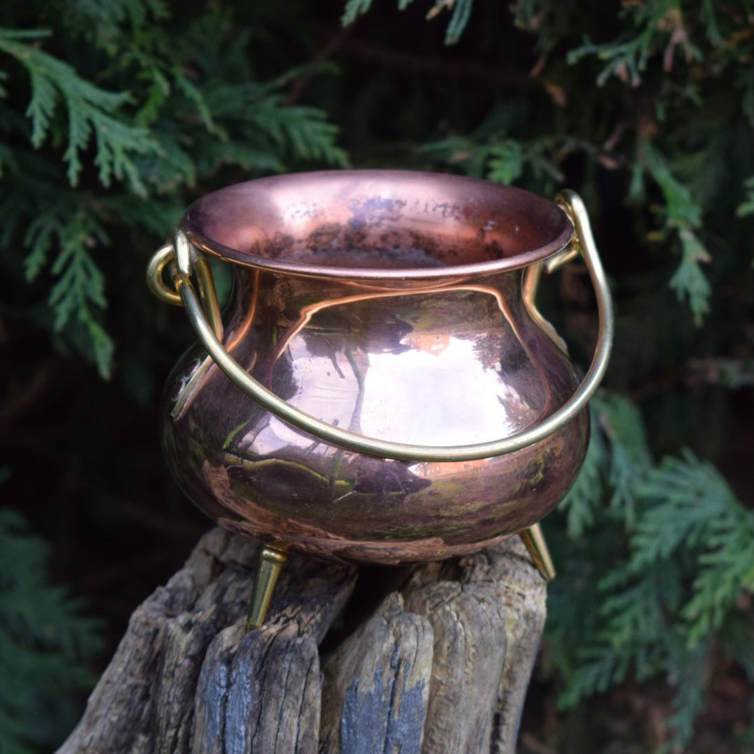 Vintage Medium Copper Cauldron
