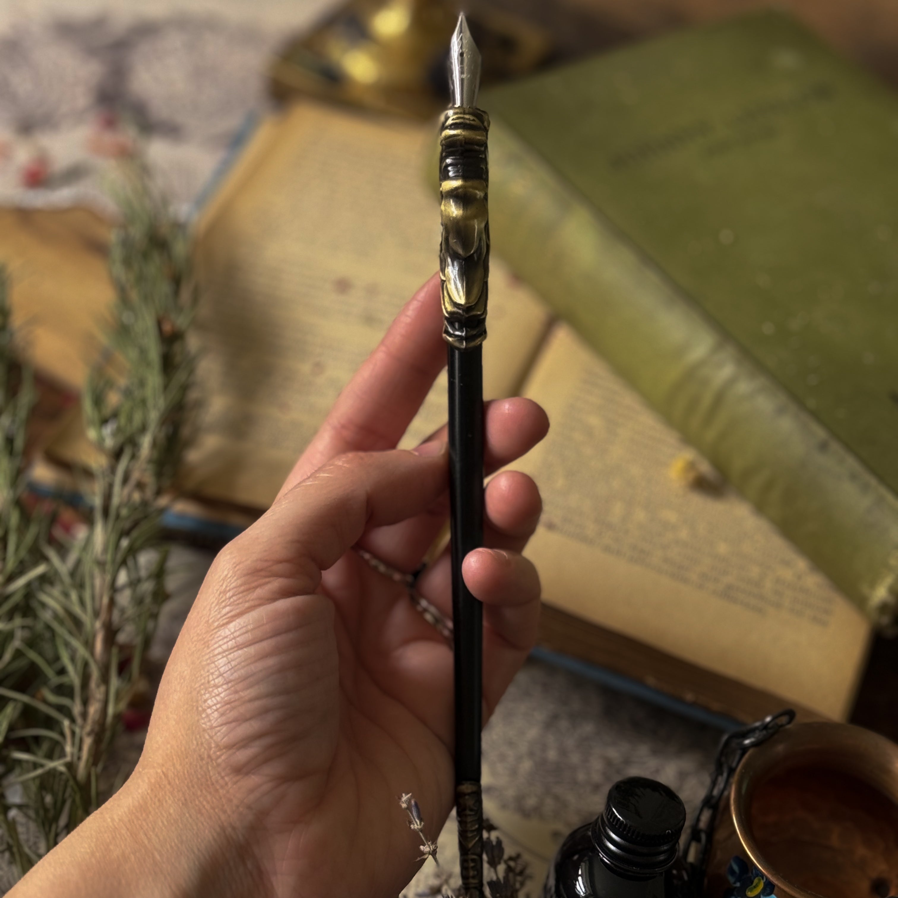 Ornate calligraphy Pen With Ink
