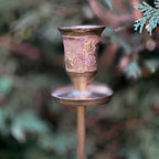 Vintage Brass And Enamel Candlestick Holders