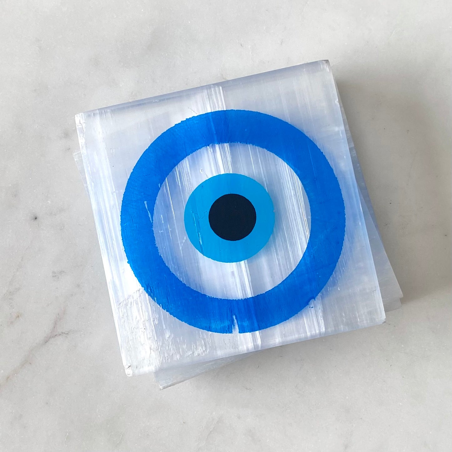 Evil Eye Selenite Charging Plate