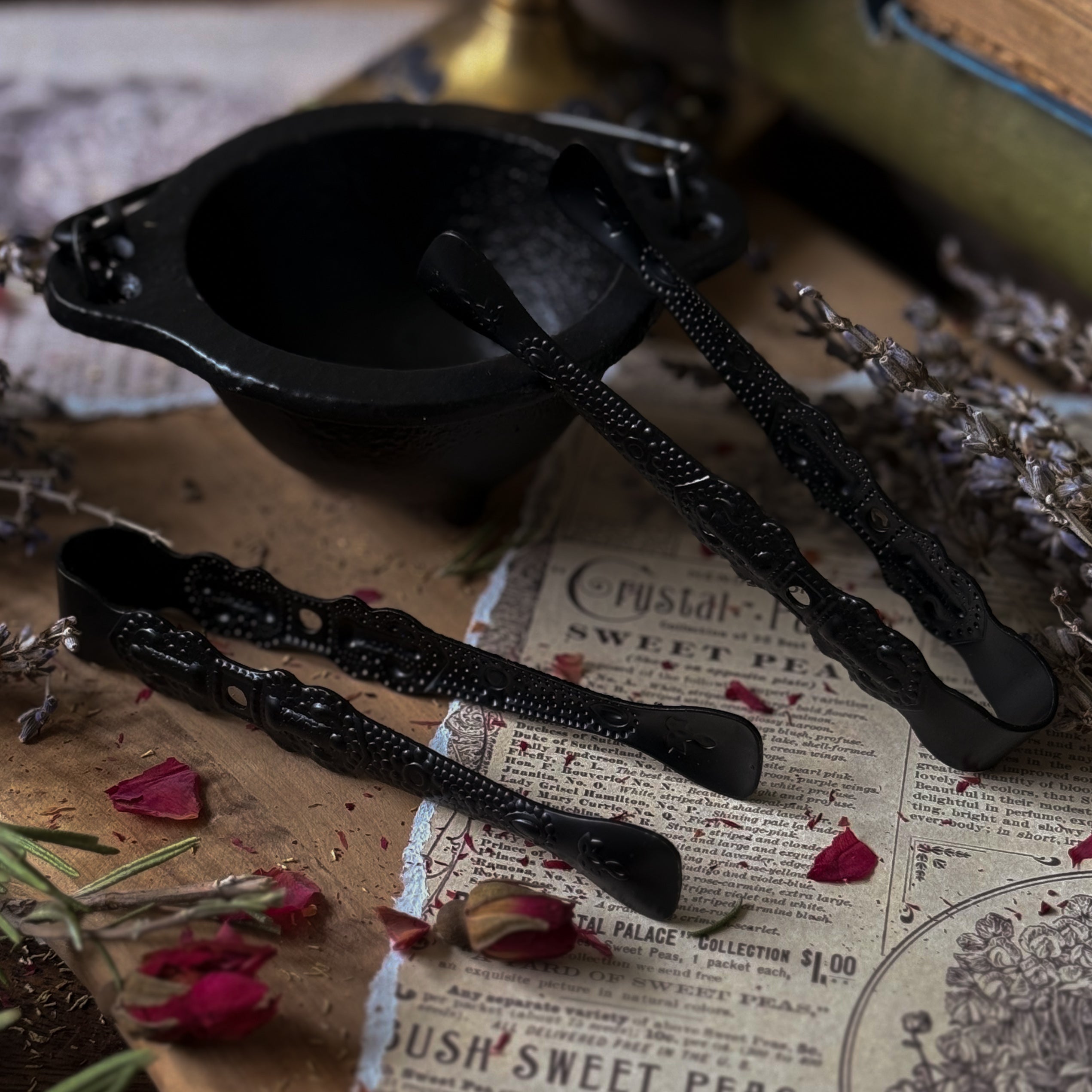 Black Charcoal Tongs