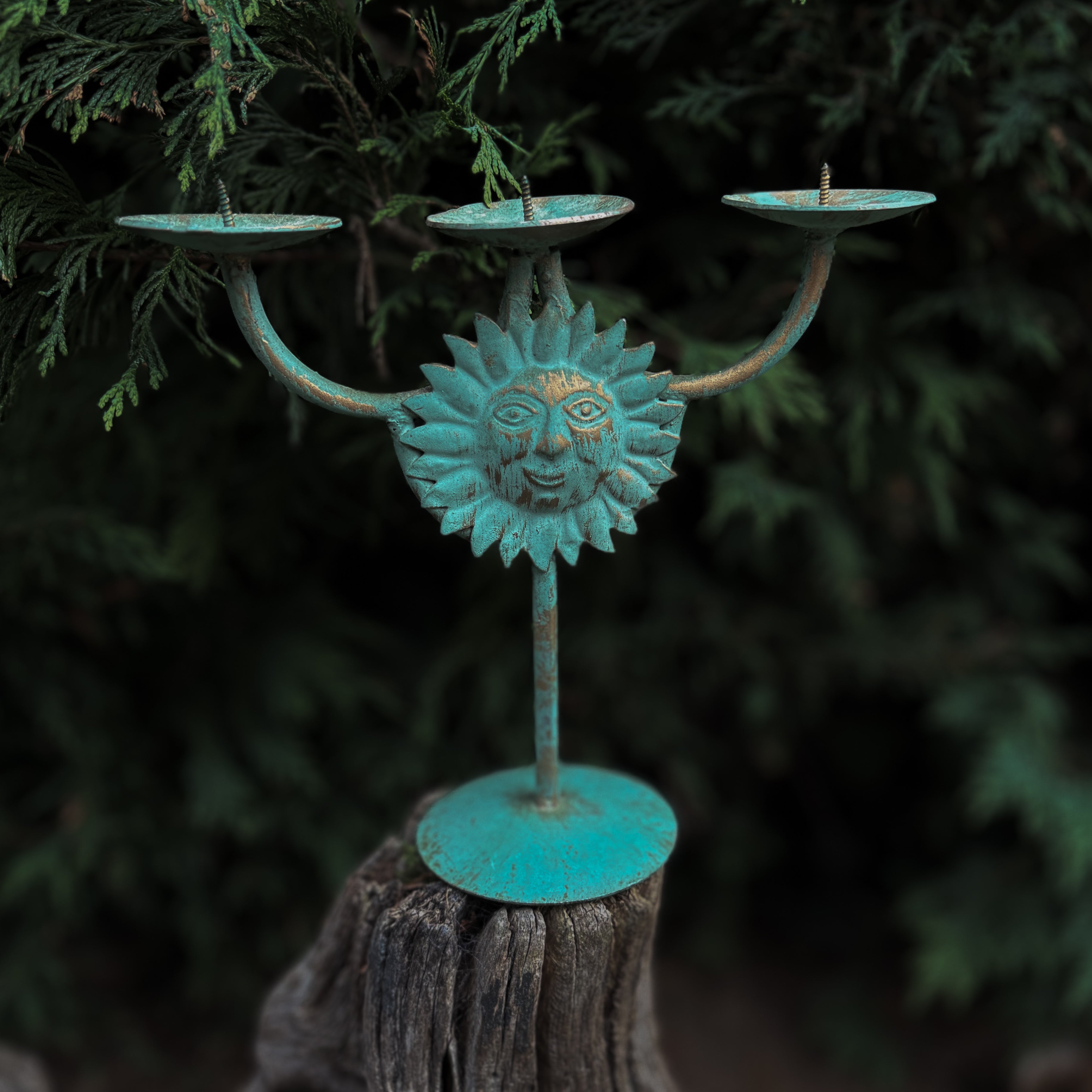 Vintage Sun Candle Stick Holder