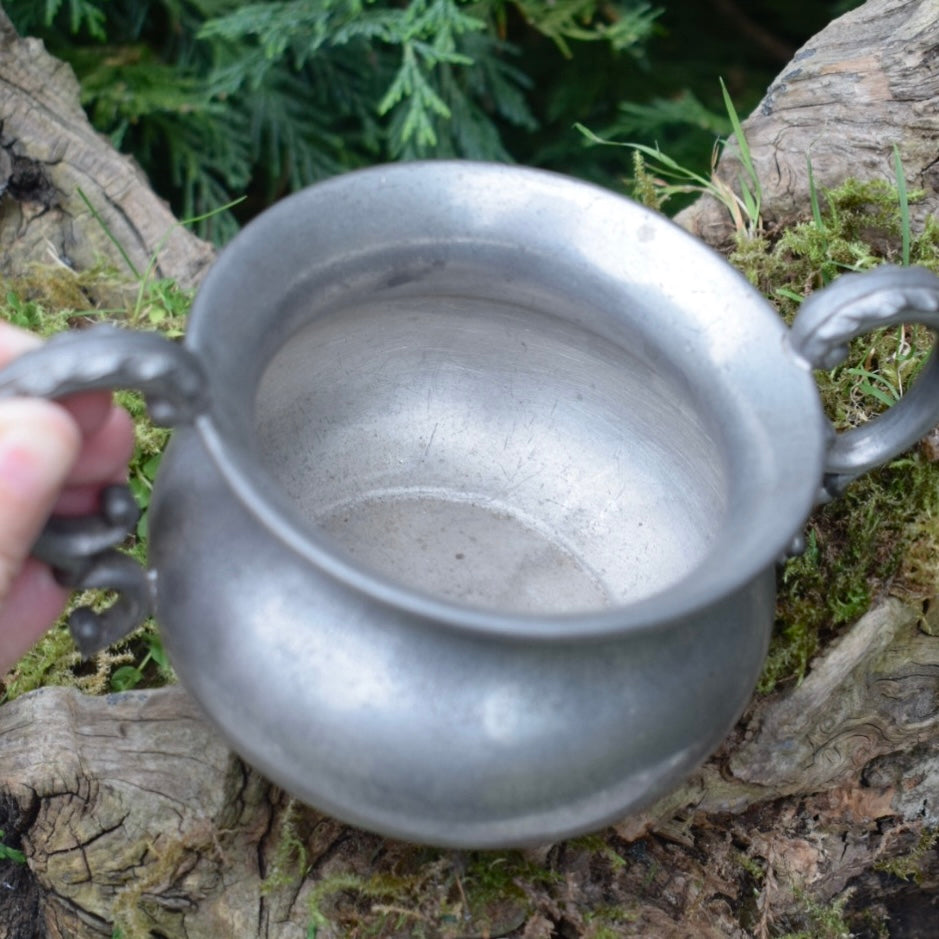 Vintage Pewter Cauldron