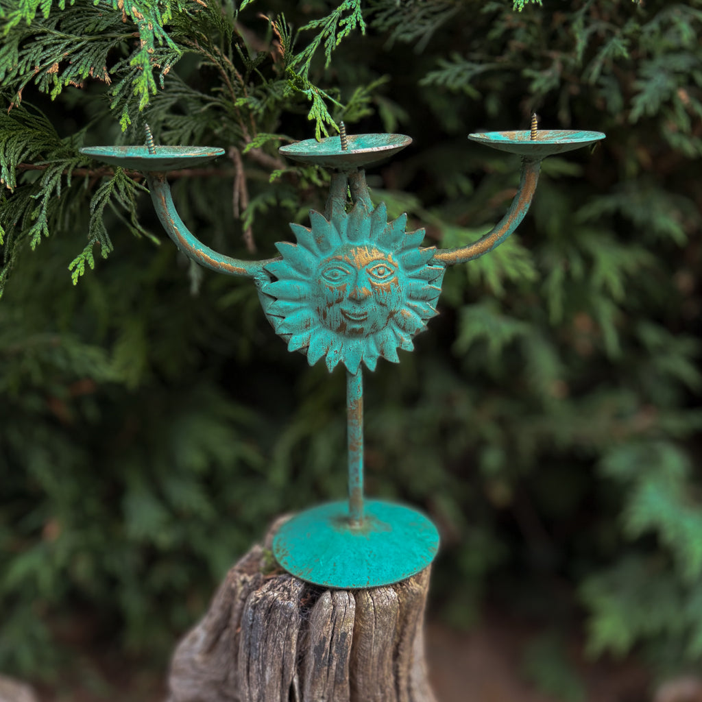 Vintage Sun Candle Stick Holder