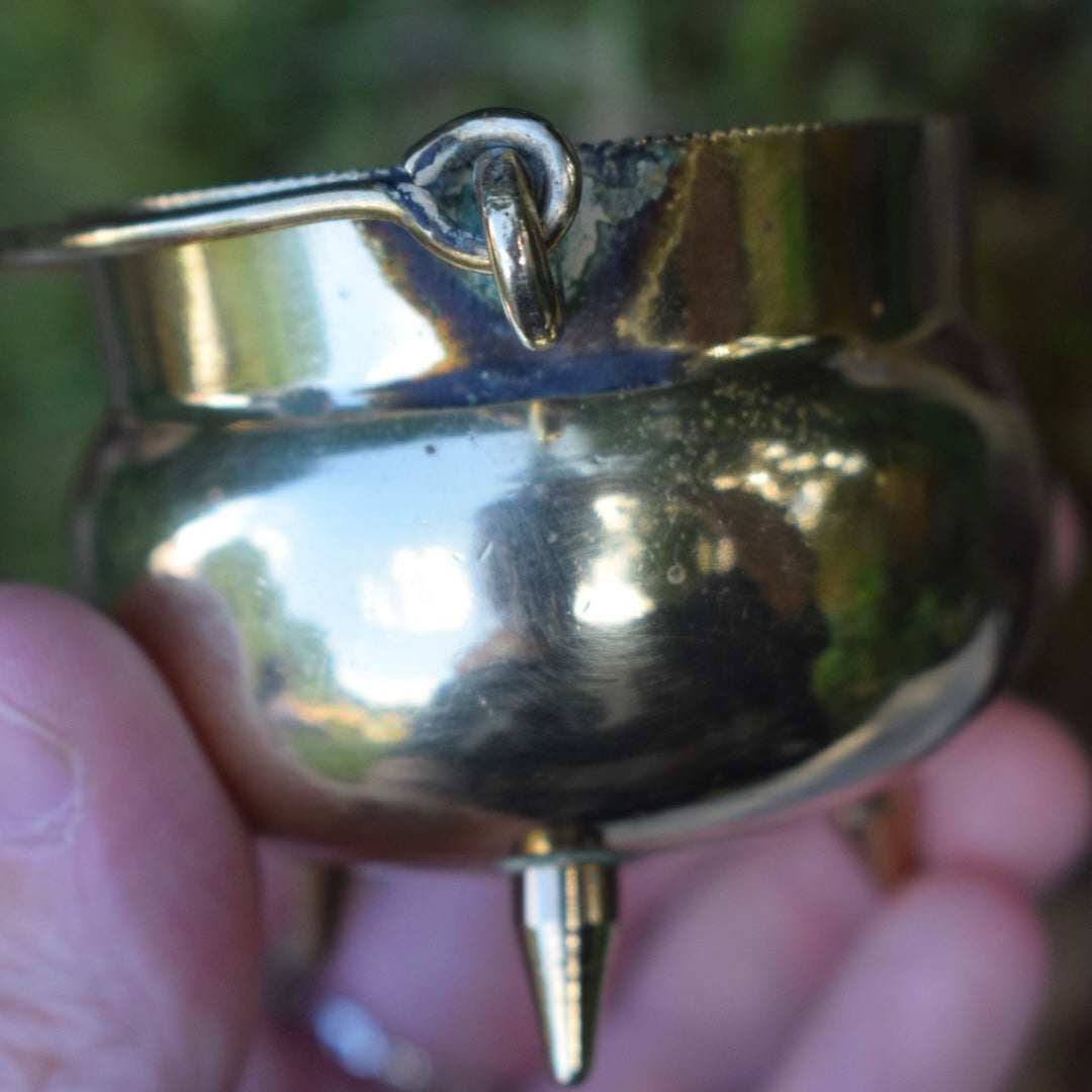 Mini Vintage Brass Cauldron