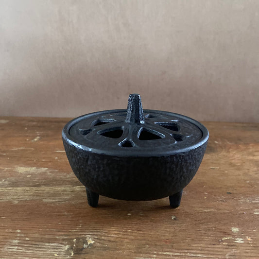 Cast iron incense bowl