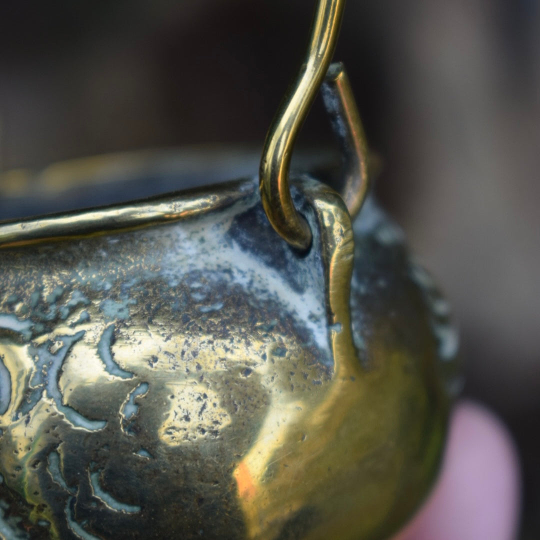 Vintage Brass Mini Witches Cauldron