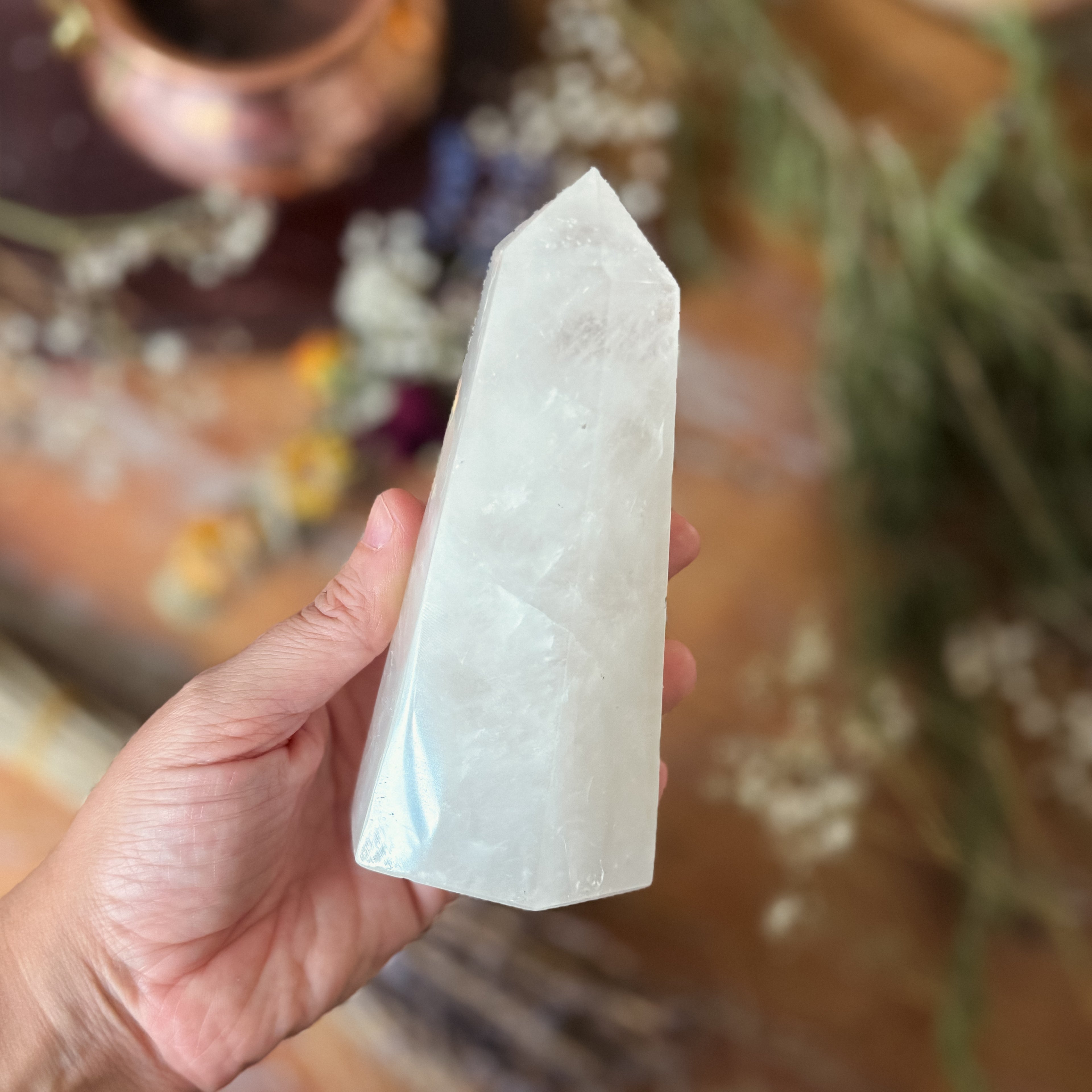 Large Clear Quartz Tower