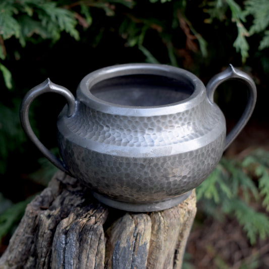 Vintage Small Pewter Cauldron