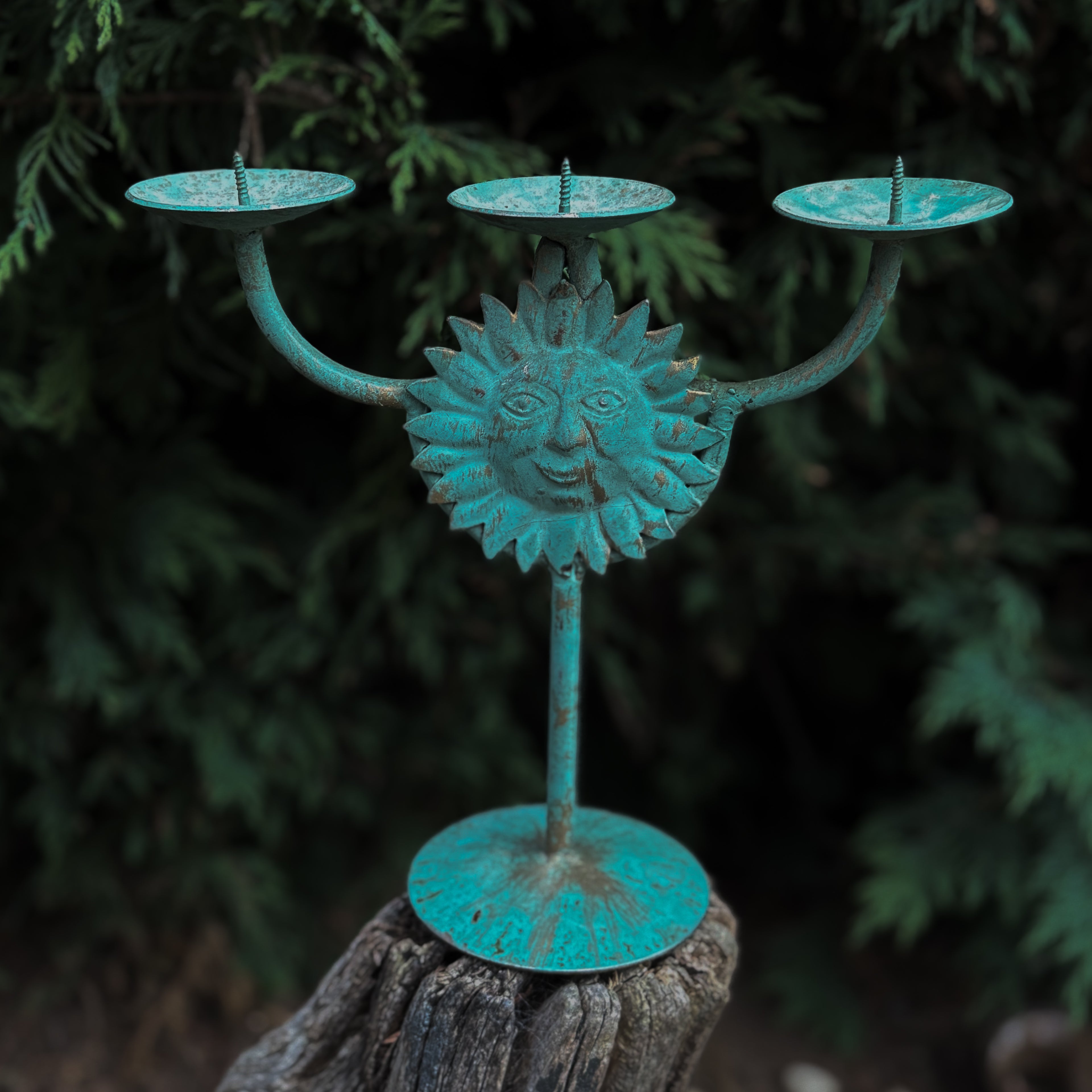 Vintage Sun Candle Stick Holder