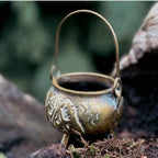 Small Vintage Brass Cauldron