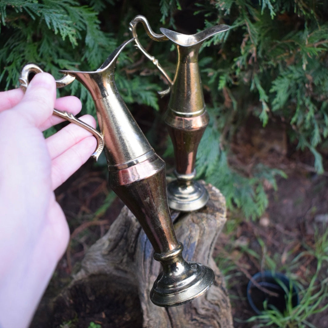 Vintage Brass And Copper Candlestick Holders