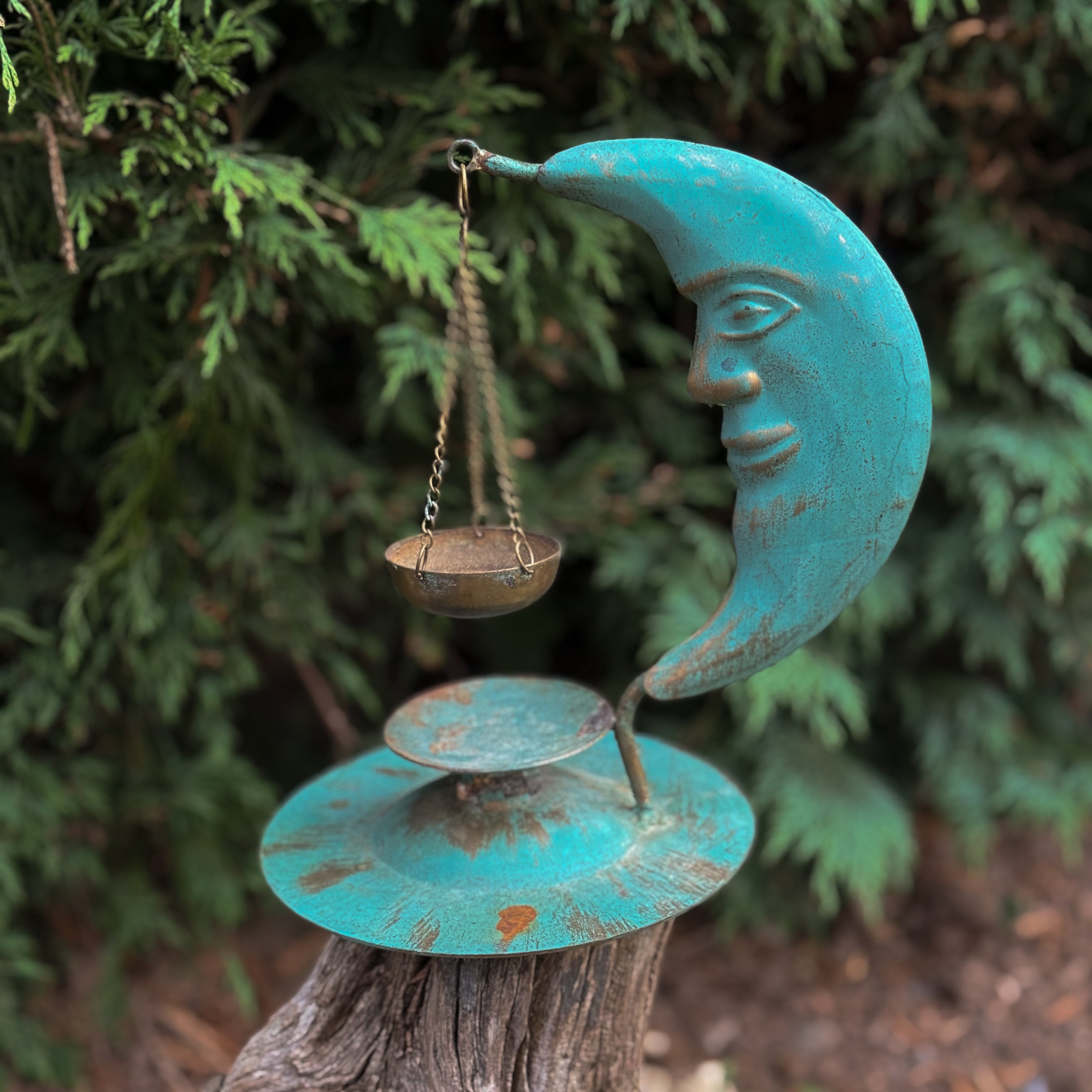 Vintage Moon Incense Holder