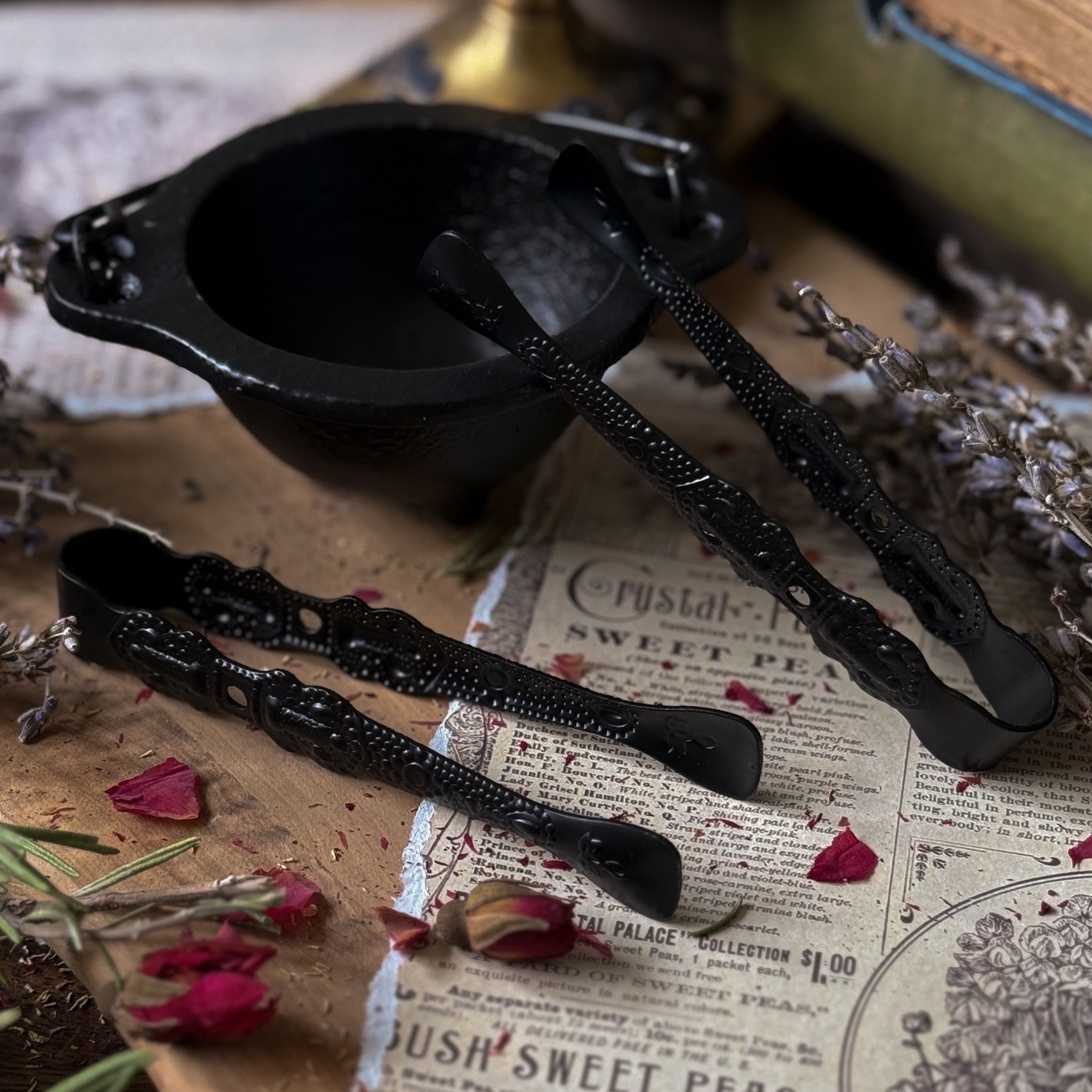 Black Charcoal Tongs