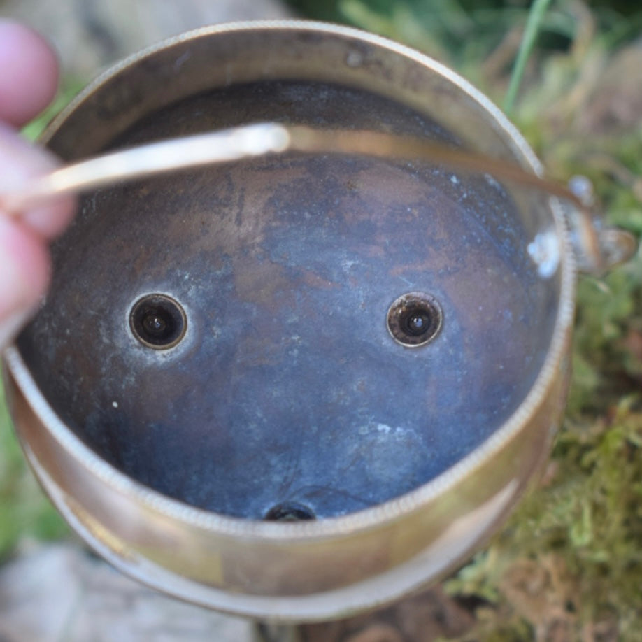 Mini Vintage Brass Cauldron