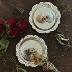 Small Silver Vintage Style Spell Plate