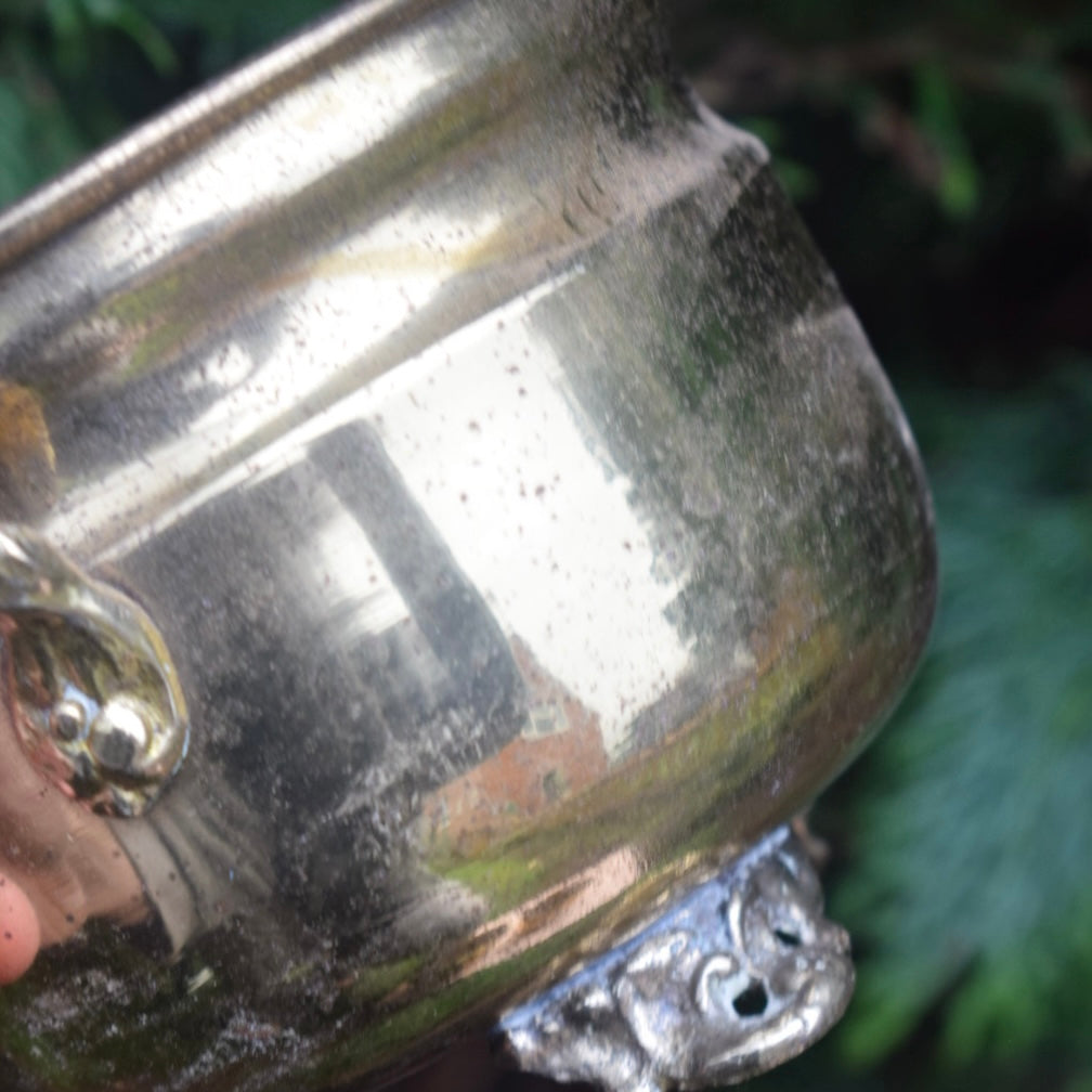 Vintage Small Brass Cauldron