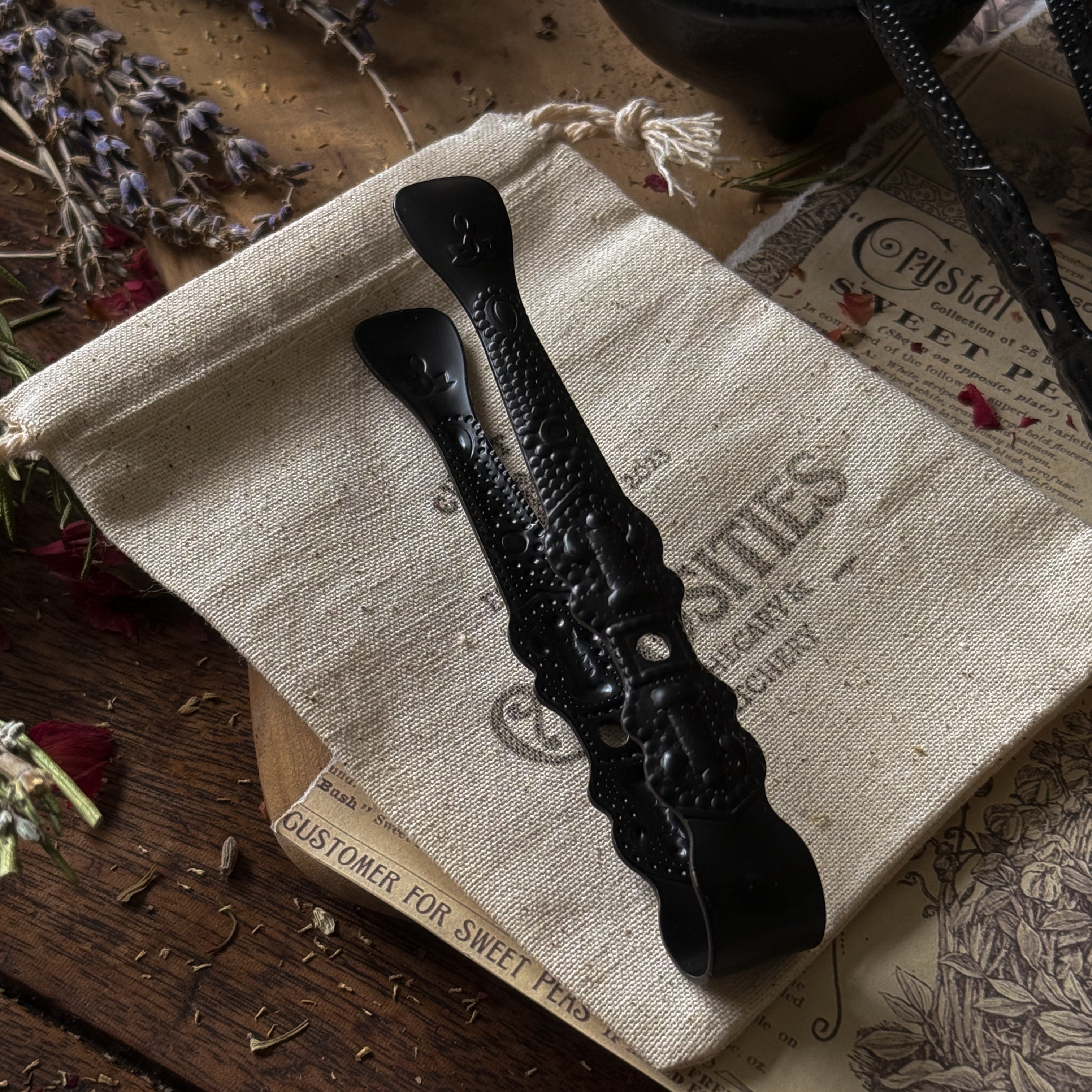 Black Charcoal Tongs