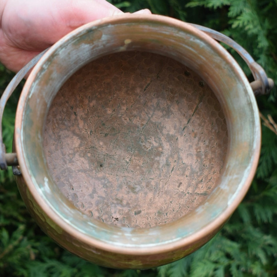 Vintage Large Copper Cauldron