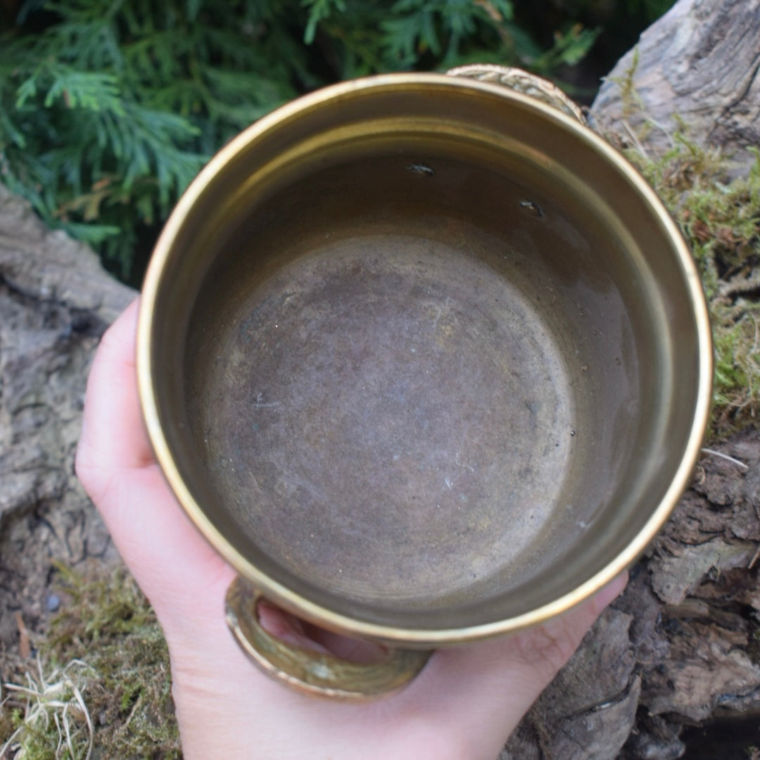 Vintage Brass Cauldron